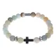Христианский браслет Крест с нат.камнем Амазонит 8мм BSHE-14-26