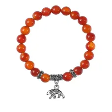 Браслет Медведь (защита, сила, победа), Сердолик BSP-01-19