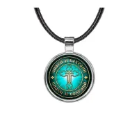 Кулон, цвет серебро, со шнурком, Спаси и Сохрани C1001027