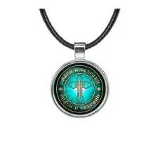 Кулон, цвет серебро, со шнурком, Спаси и Сохрани C1001027