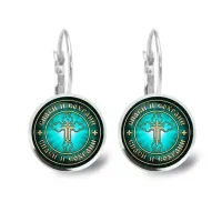 Серьги металлические, Спаси и Сохрани C1001038