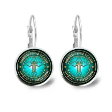 Серьги металлические, Спаси и Сохрани C1001038