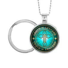 Кулон-брелок, цвет серебро, с цепочкой и кольцом, Спаси и Сохрани C1001054