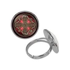 Кольцо металлическое, цвет серебро, Иисус Победитель C1002015