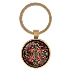 Круглый брелок, цвет бронза, Иисус Победитель C1002017