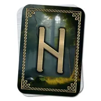 Магическая карта-амулет Руна Хагалаз YAN404