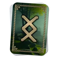 Магическая карта-амулет Руна Ингуз YAN405