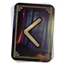 Магическая карта-амулет Руна Кеназ YAN419