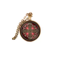 Кулон, цвет бронза, с цепочкой, Иисус Победитель C1002028