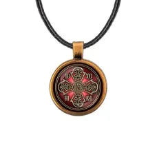 Кулон, цвет бронза, со шнурком, Иисус Победитель C1002029