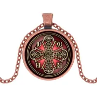 Кулон, цвет медь, с цепочкой, Иисус Победитель C1002030