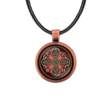 Кулон, цвет медь, со шнурком, Иисус Победитель C1002031