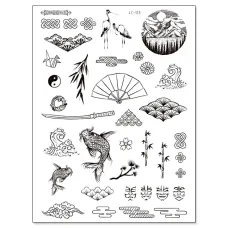 Набор временных татуировок Восток, 21х15см TTLC-123