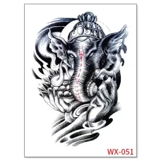Временная татуировка Ганеша, 21х15см TTWX-051