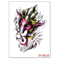 Временная татуировка Ганеша, 21х15см TTSY-B024