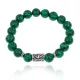 Браслет с руной Соулу и синт.камнем Малахит BSRM-01-12