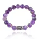 Браслет с руной Иса и нат.камнем Аметист BSRM-02-03