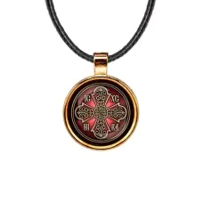 Кулон, цвет золото, со шнурком, Иисус Победитель C1002033