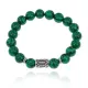 Браслет с руной Иса и синт.камнем Малахит BSRM-02-12