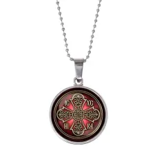 Кулон, цвет серебро, с цепочкой, Иисус Победитель C1002053