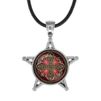 Звезда-кулон, металл, Иисус Победитель C1002064