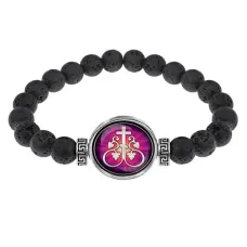 Браслет из лавы, Крест Виноградная лоза C1003003