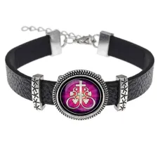 Кожаный браслет, Крест Виноградная лоза C1003011