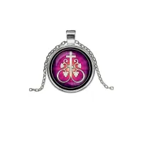 Кулон, цвет серебро, с цепочкой, Крест Виноградная лоза C1003026