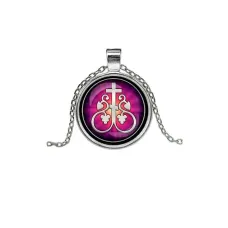 Кулон, цвет серебро, с цепочкой, Крест Виноградная лоза C1003026