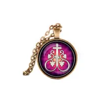 Кулон, цвет бронза, с цепочкой, Крест Виноградная лоза C1003028