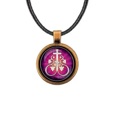 Кулон, цвет бронза, со шнурком, Крест Виноградная лоза C1003029