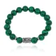 Браслет с руной Хагалаз и синт.камнем Малахит BSRM-04-12