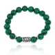 Браслет с руной Ингуз и синт. камнем Малахит BSRM-05-12