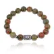 Браслет с руной Ингуз и нат.камнем Унакит BSRM-05-20