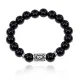 Браслет с руной Ингуз и нат. камнем Черный агат BSRM-05-23