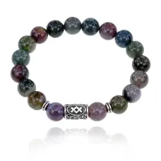 Браслет с руной Ингуз и нат.камнем Яшма BSRM-05-25