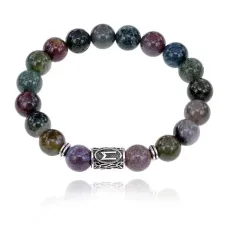 Браслет с руной Эваз и нат.камнем Яшма BSRM-06-25