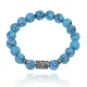 Браслет с руной Йера и синт.камнем Бирюза BSRM-07-05