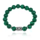 Браслет с руной Гебо и синт.камнем Малахит BSRM-08-12