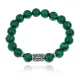 Браслет с руной Турисаз и синт.камнем Малахит BSRM-09-12