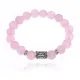 Браслет с руной Турисаз и нат.камнем Розовый кварц BSRM-09-15
