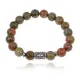 Браслет с руной Турисаз и нат.камнем Унакит BSRM-09-20