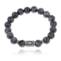 Браслет с руной Райдо и нат.камнем Лабрадор BSRM-10-08