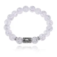 Браслет с руной Райдо и синт.камнем Сахарный кварц BSRM-10-16