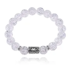 Браслет с руной Райдо и синт.камнем Сахарный кварц BSRM-10-16