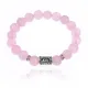 Браслет с руной Лагуз и нат.камнем Розовый кварц BSRM-11-15