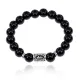 Браслет с руной Лагуз и нат.камнем Черный агат BSRM-11-23