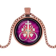 Кулон, цвет медь, с цепочкой, Крест Виноградная лоза C1003030