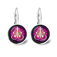 Серьги металлические, Крест Виноградная лоза C1003038