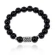 Браслет с руной Одал и нат.камнем Черный агат BSRM-12-23